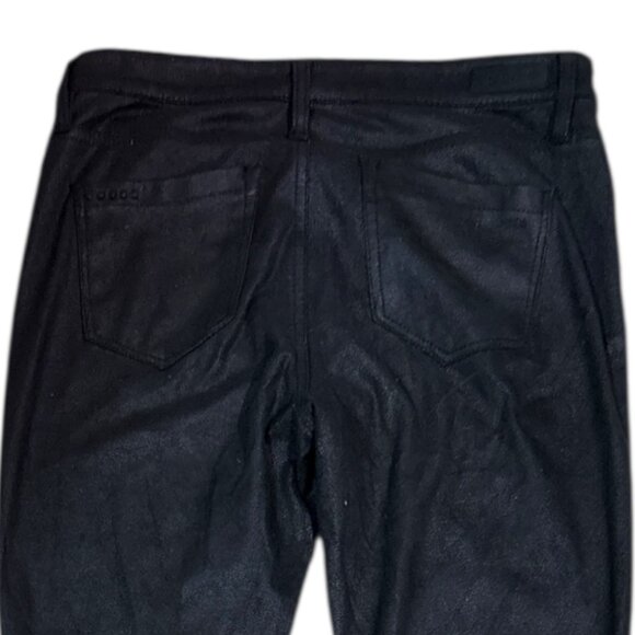BLANKNYC Spray On Super Skinny Textured Ankle Pants Size 27 Black Rocker Biker - Picture 9 of 15